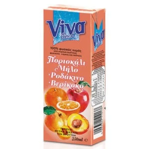 Viva Juice Apple Orange Peach Apricot 250ml Greek Bazaar